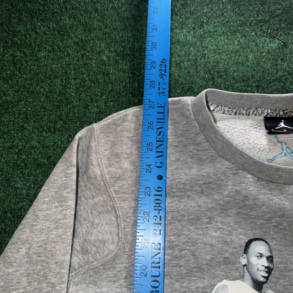 Vintage Nike Sweatshirt Mens L Grey Jordan Spike Lee Jumpman Best on Earth Mars - Picture 3 of 6